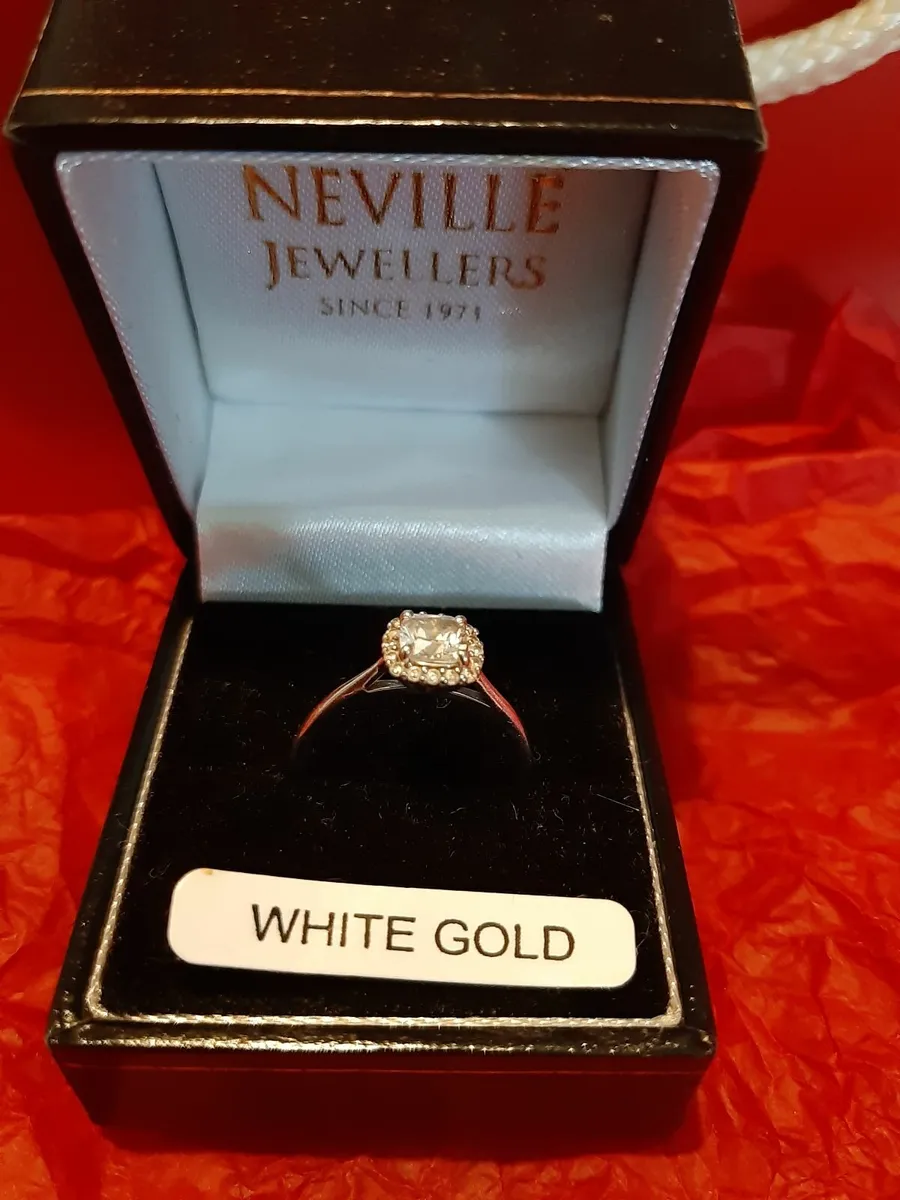 White Gold Engagement Ring - Image 1