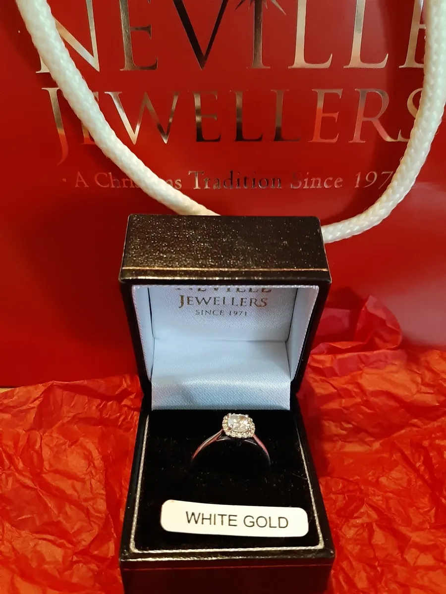 White Gold Engagement Ring - Image 2
