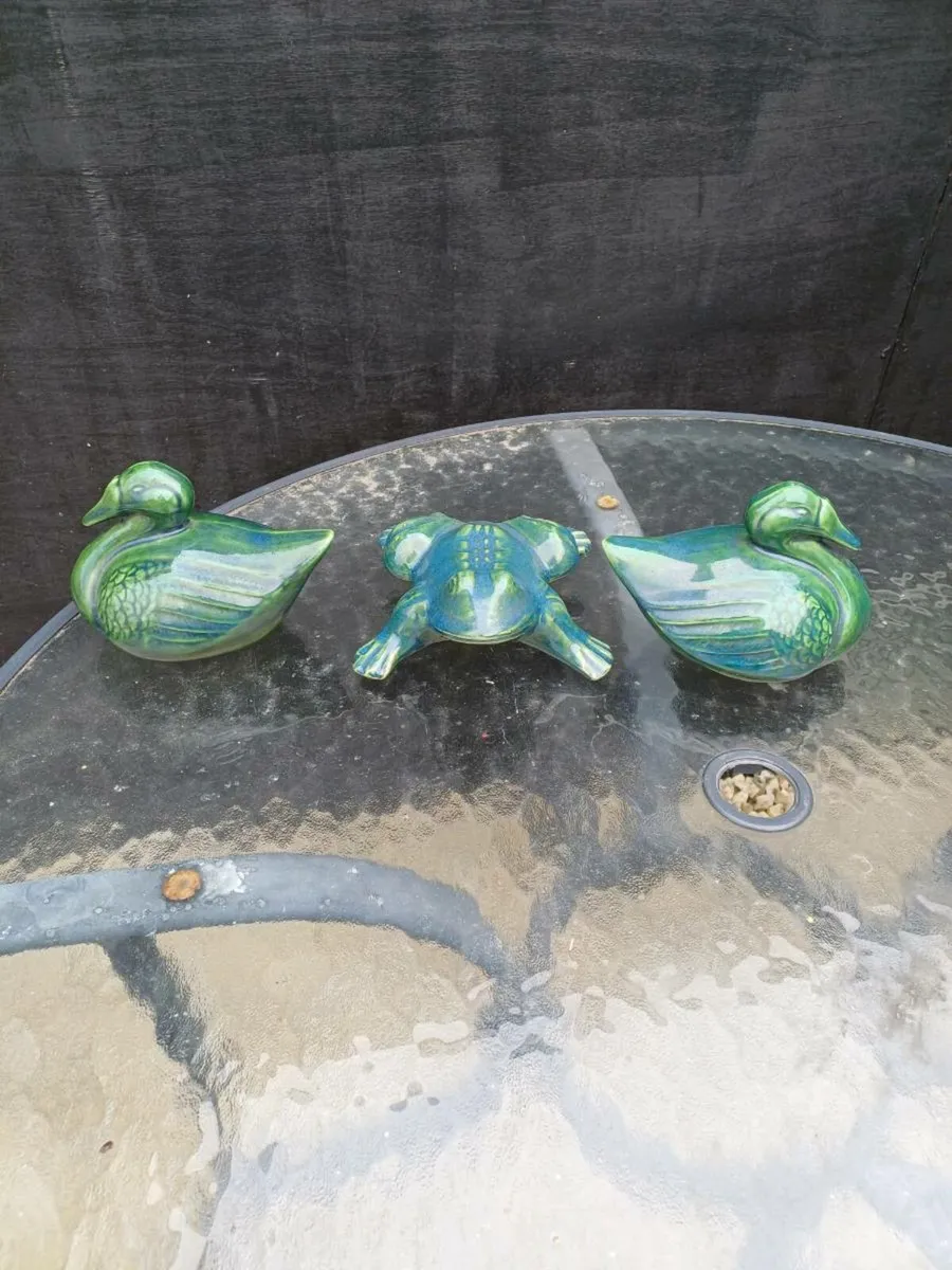Vintage Glazed Pottery Figurines - Image 4
