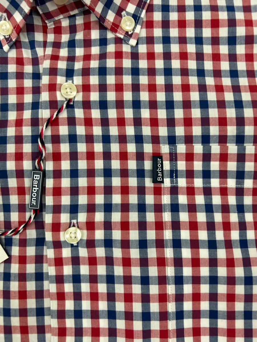 NEW Barbour Button Down Check Shirt Mens S/M - Image 3