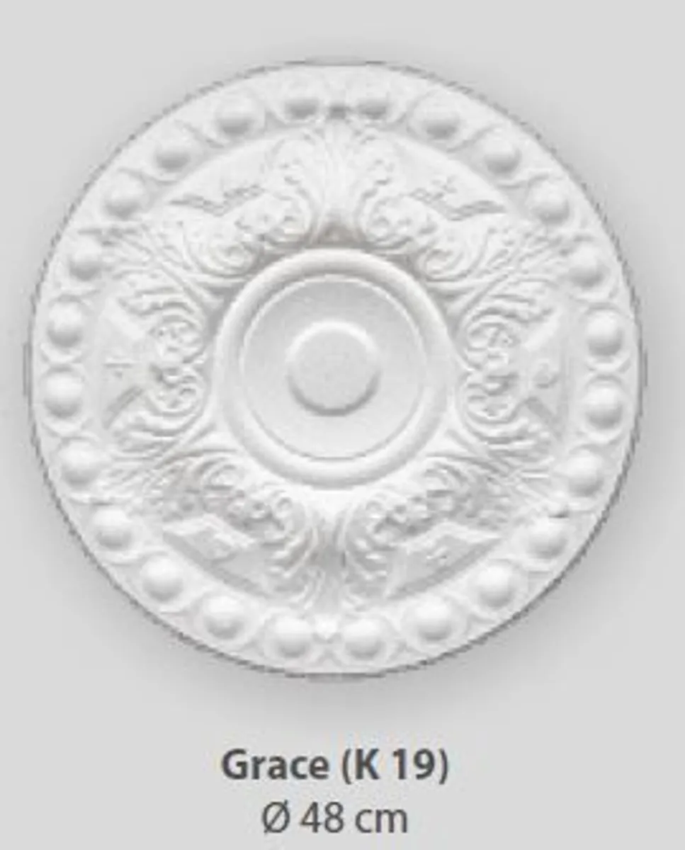 Ceiling rose. Polystyrene.(420-530 mm diameter )Styrofoam. - Image 2