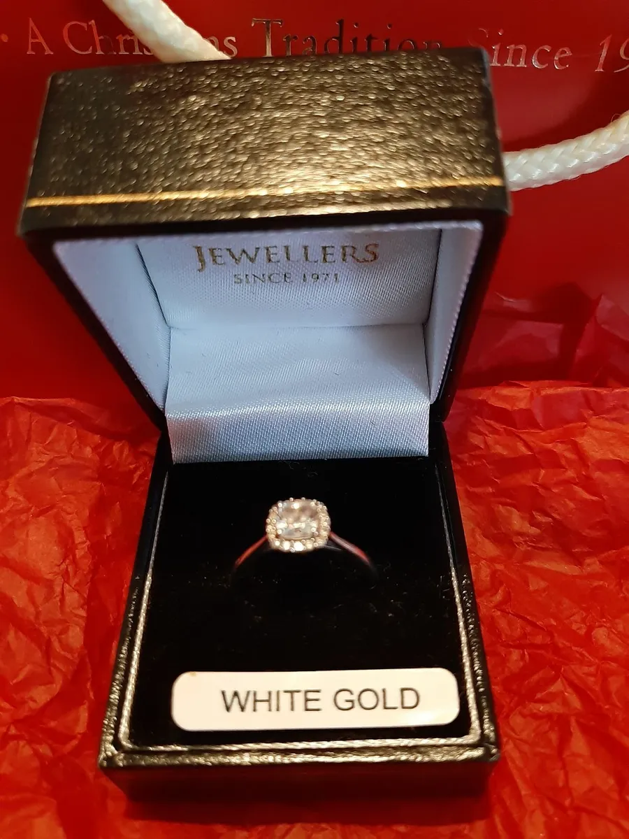 White Gold Engagement Ring - Image 3