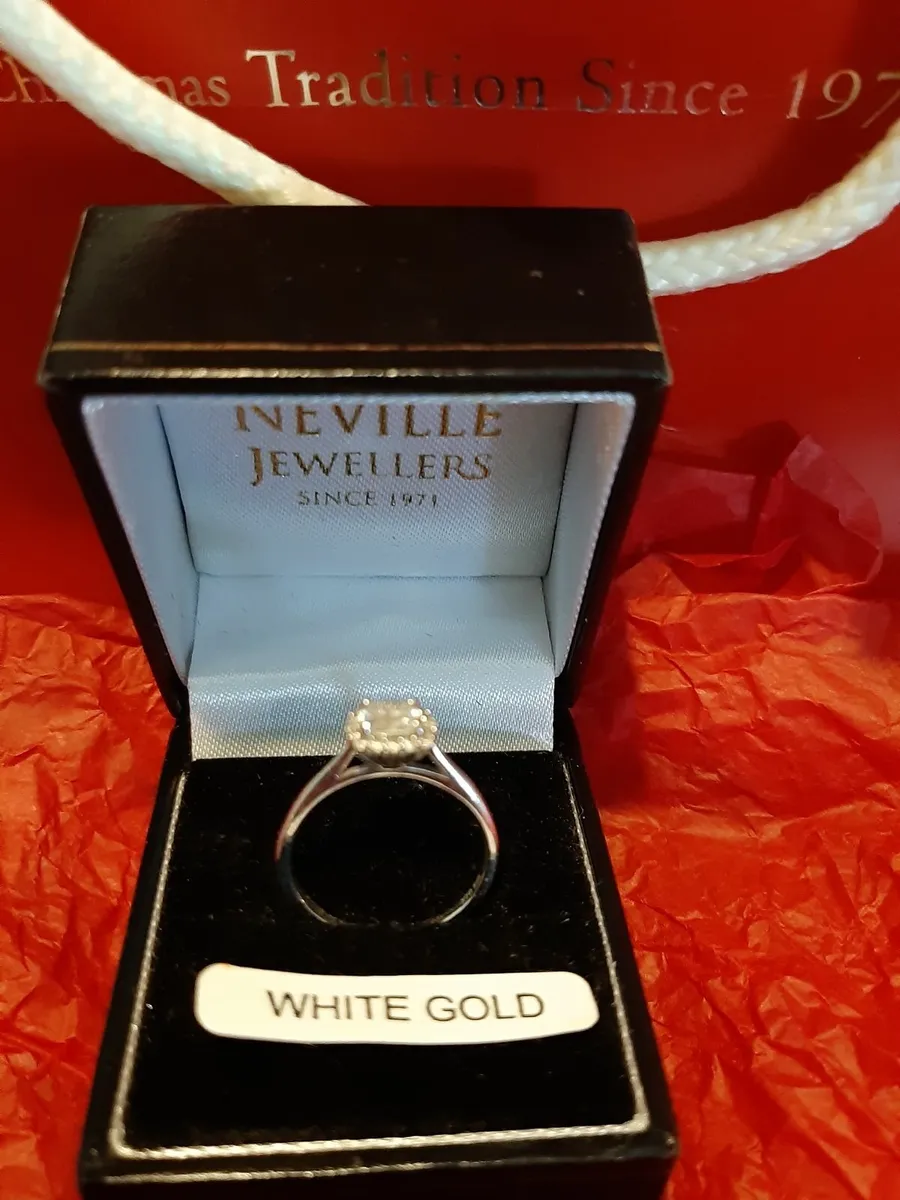 White Gold Engagement Ring - Image 4