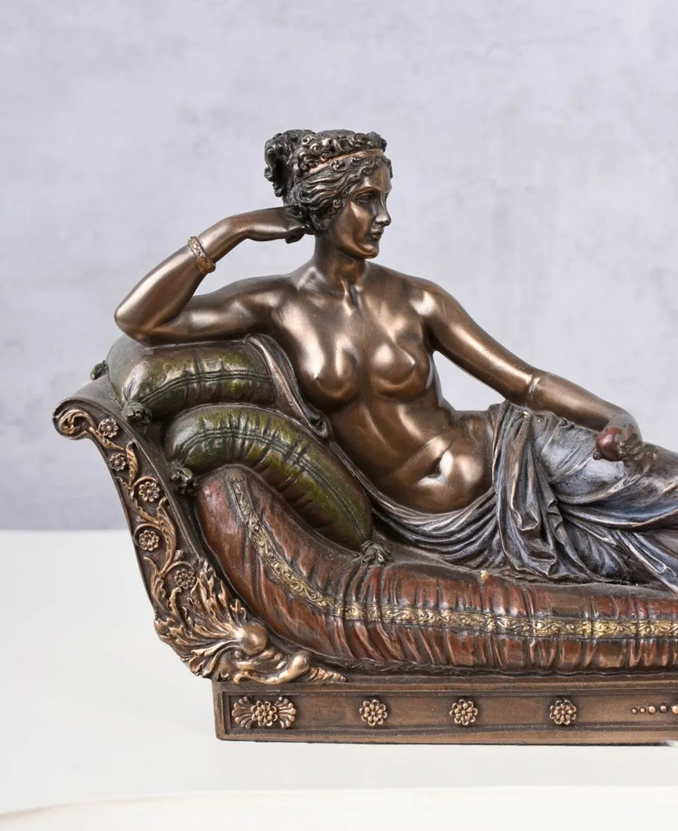 VENUS & CUPID SCULPTURE IN OLD MASTER STYLE ANTIQ - Image 3