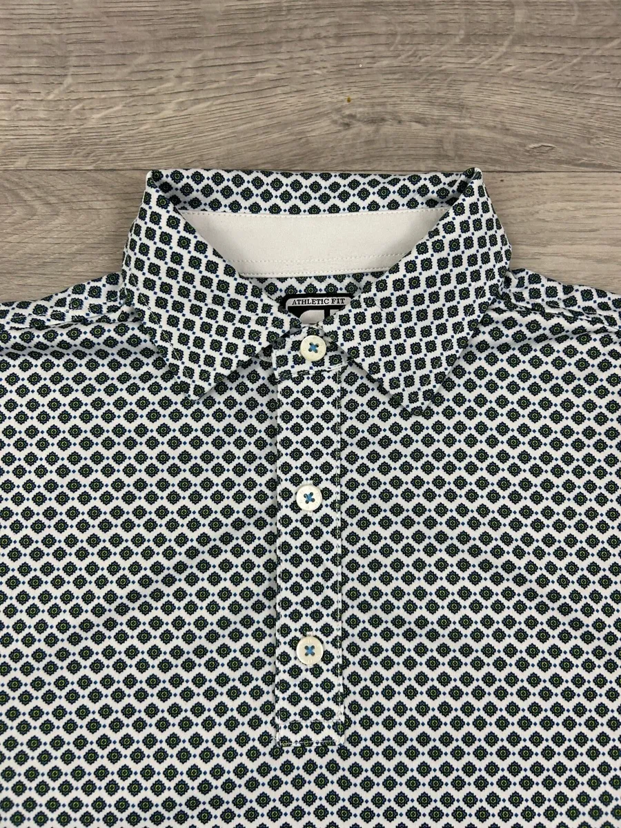 FootJoy FJ Patterned Golf Polo Shirt Mens Medium - Image 3