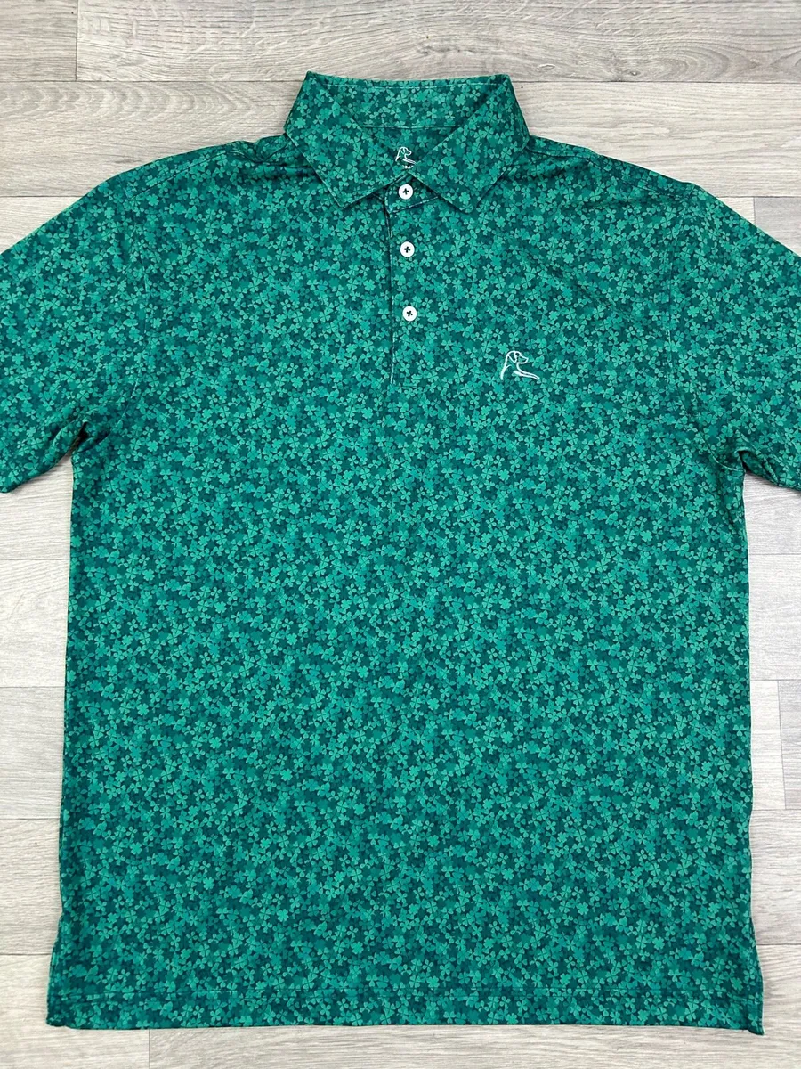 Rhoback Floral Patterned Golf Polo Shirt Medium - Image 2