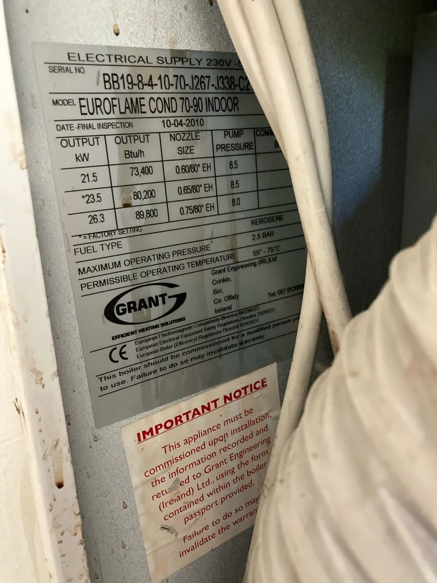 ‘Grant’ Oil boiler Indoor - Image 3