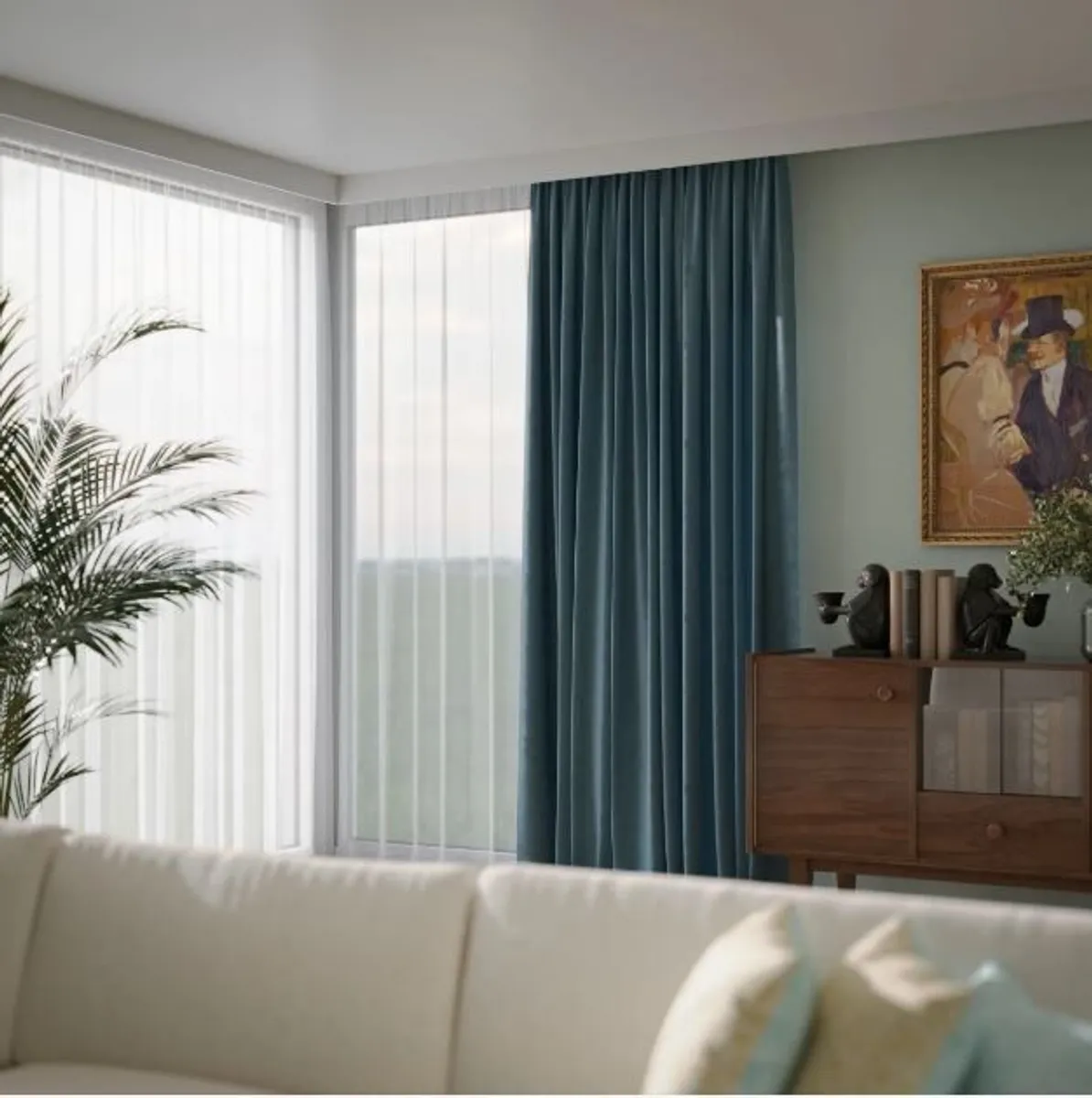 Curtain moulding profile with Led option 2 metres lenght - Image 3