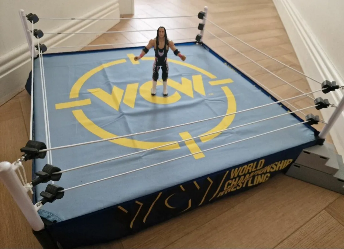 WCW Authentic Real Scale Wrestling Figure Ring WWE - Image 1