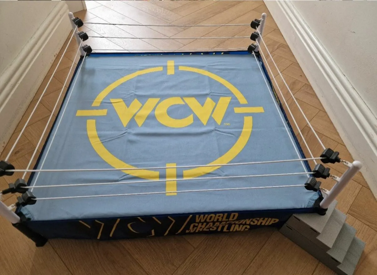 WCW Authentic Real Scale Wrestling Figure Ring WWE - Image 2