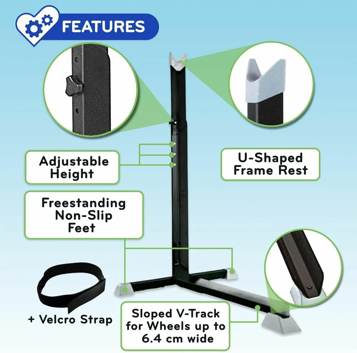 2 Pack Bike Nook Stand Vertical Storage Rack - Image 4
