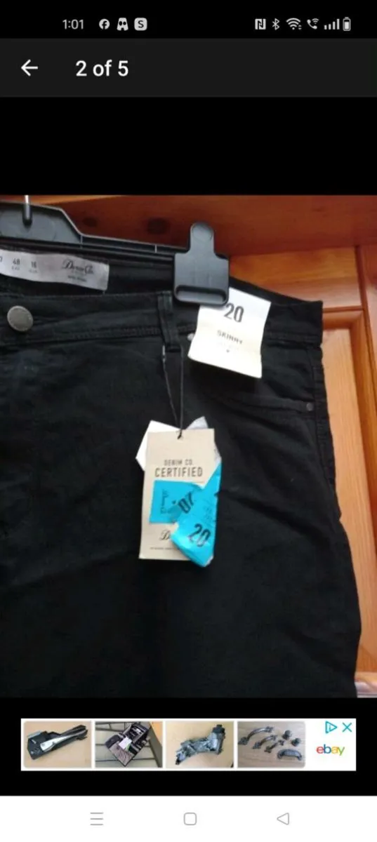 black skinny jeans, plus size, new with tags - Image 3