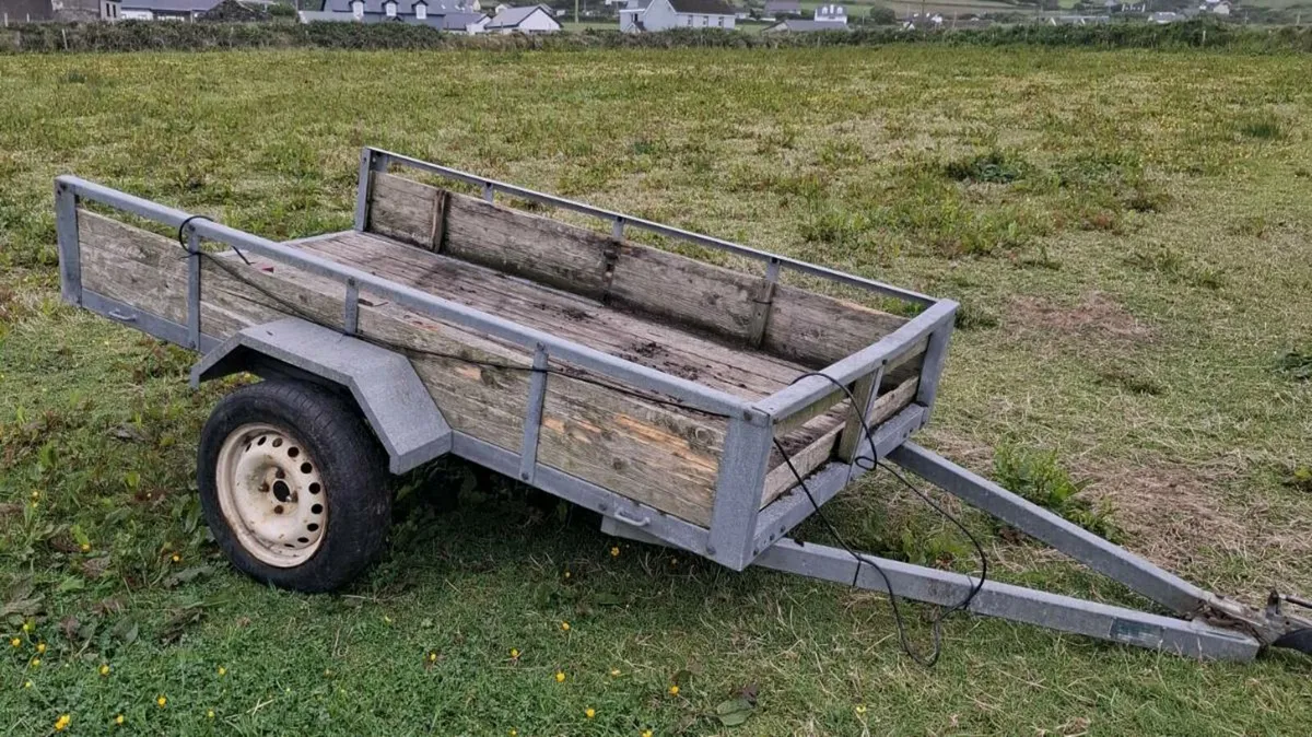 Galvanised Car Trailer 8x4ft - Image 1