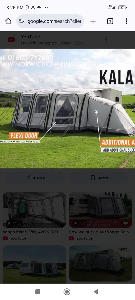 Vango Kalri III Air Awning 420 - Image 2