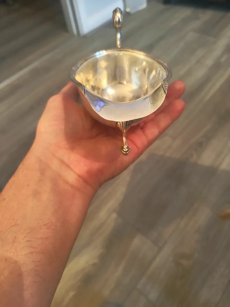 Antique sterling silver gravy boat - Image 2