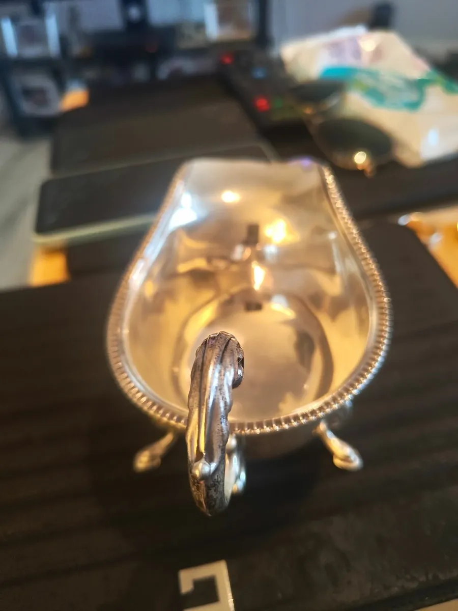 Antique sterling silver gravy boat - Image 3
