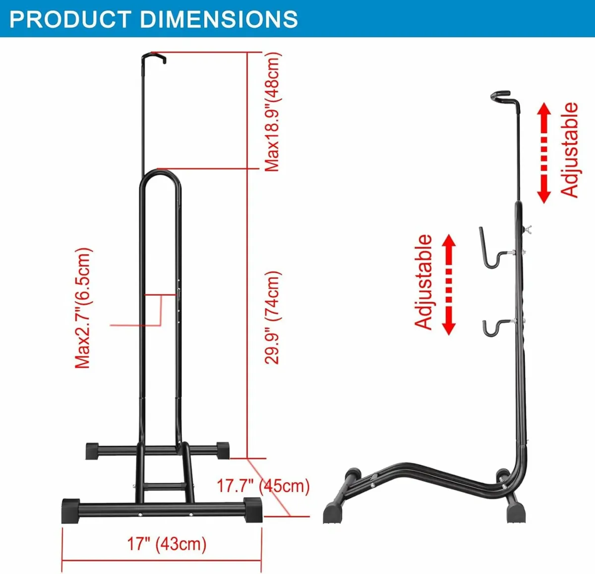 Bike Stand Freestanding Bicycle Stand Space Save - Image 2