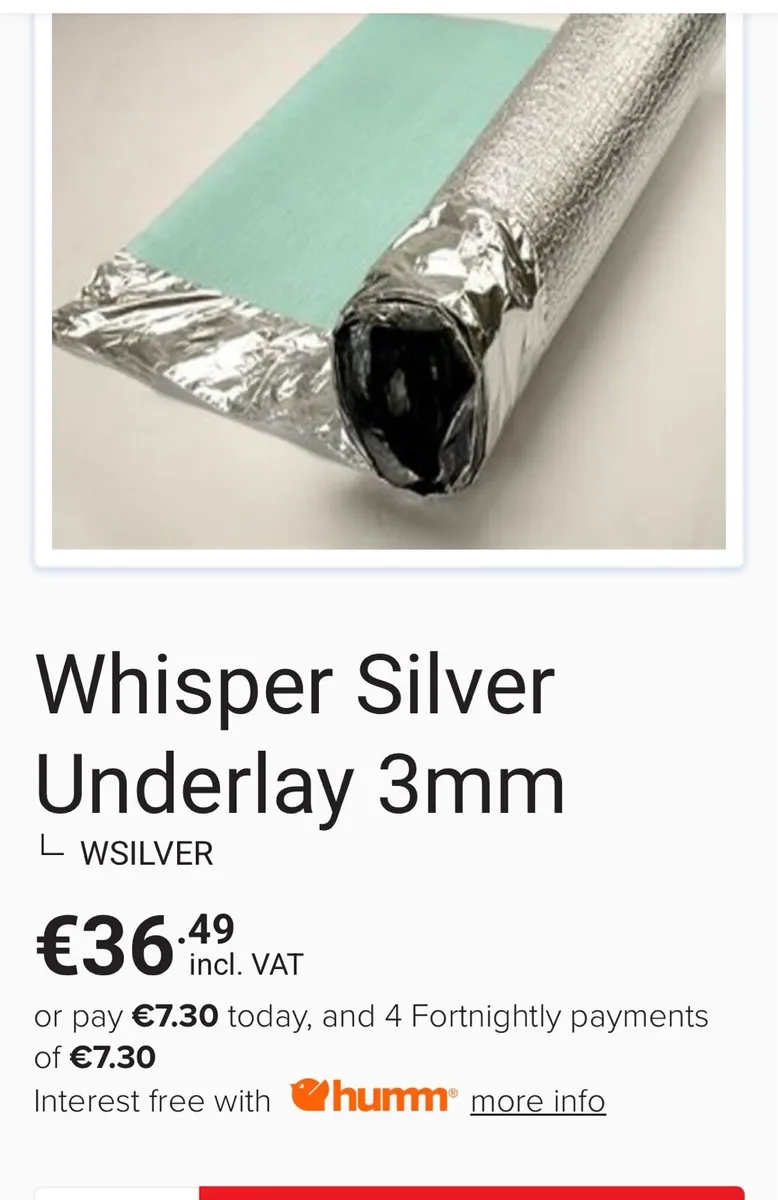 50m2 underlay 3mm Whisper Silver - PE Foam - Image 2