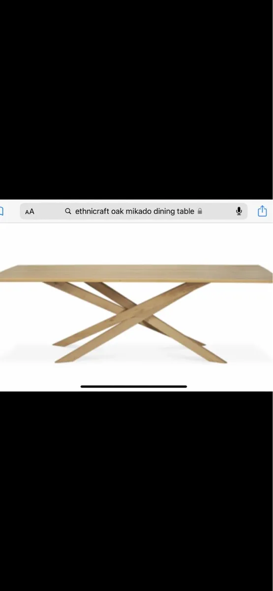 Ethnicraft mikado oak dining table still in crate - Image 1