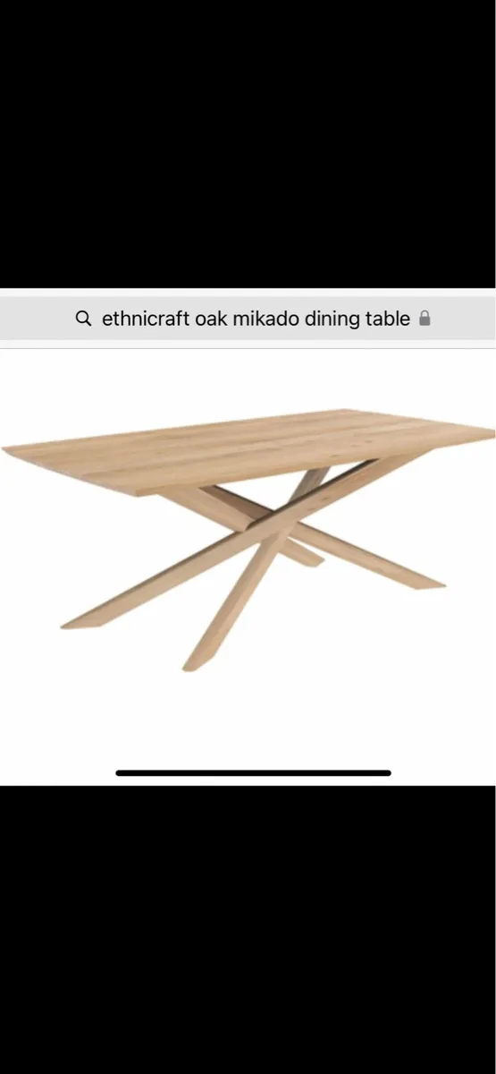 Ethnicraft mikado oak dining table still in crate - Image 3