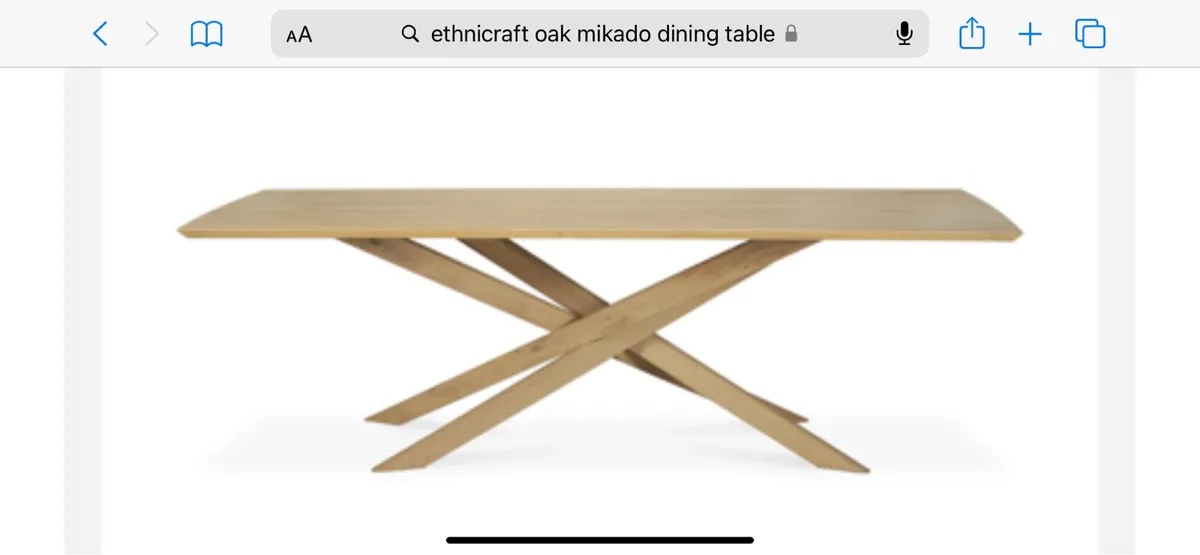 Ethnicraft mikado oak dining table still in crate - Image 4