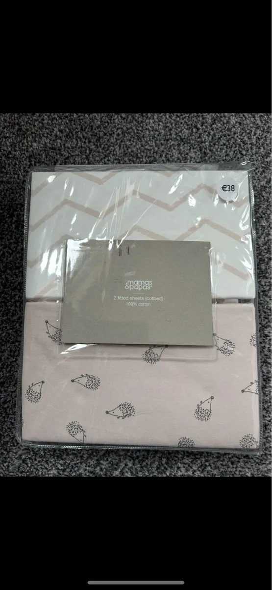 Cot sheets x 2 sets - Image 1