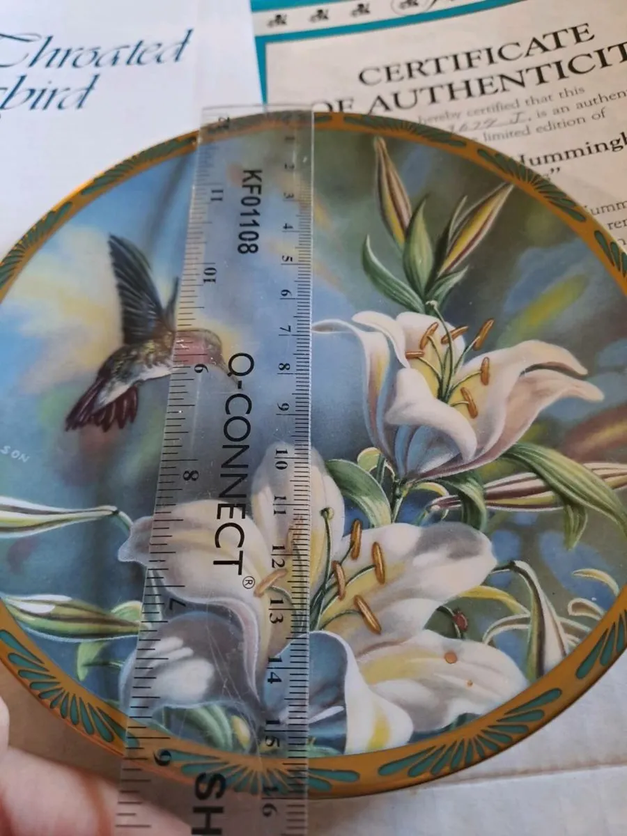Ruby-throated hummingbird plate - Image 3
