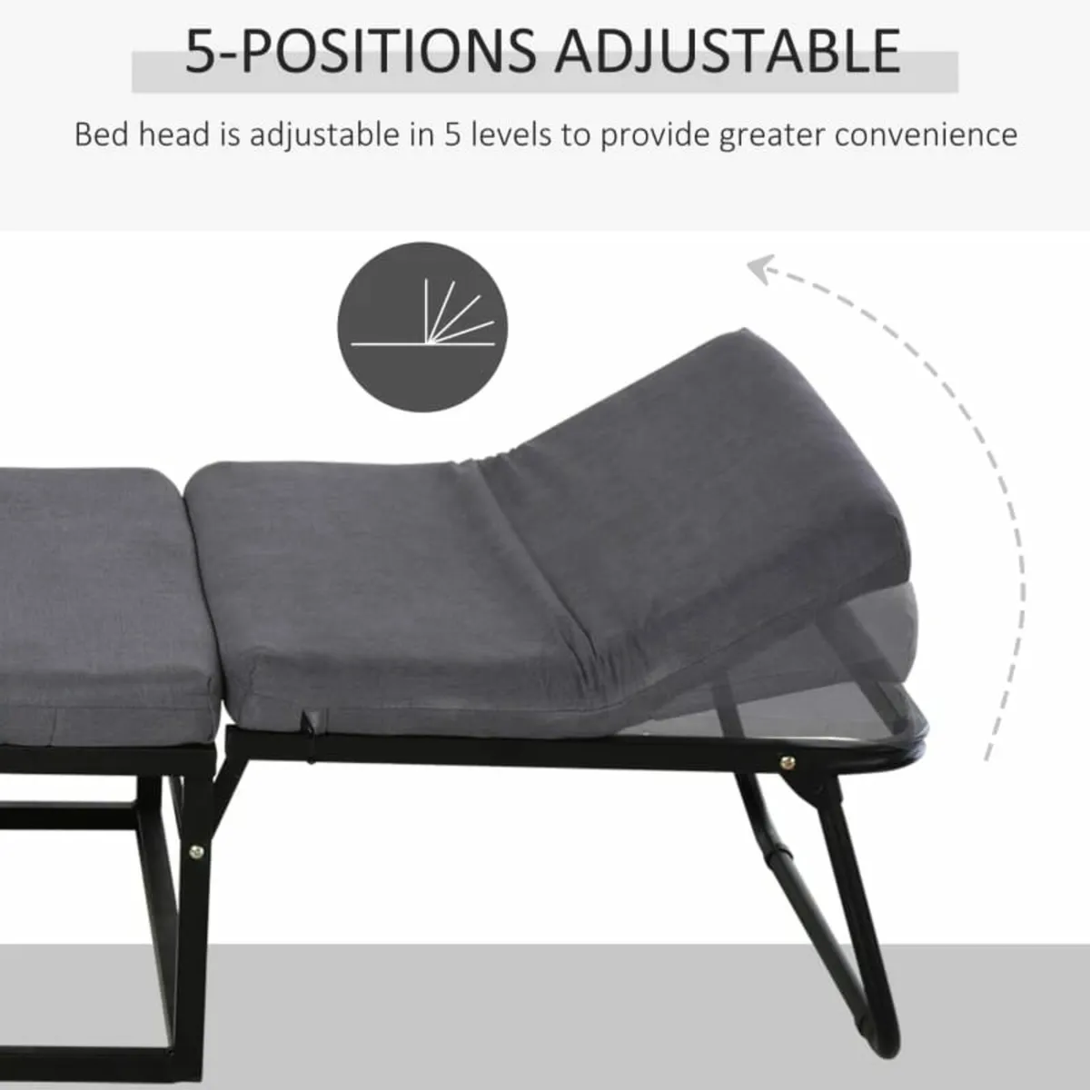 2 In 1 Folding Sofa Bed Home Lounge Cot Guest Stoo - Image 4
