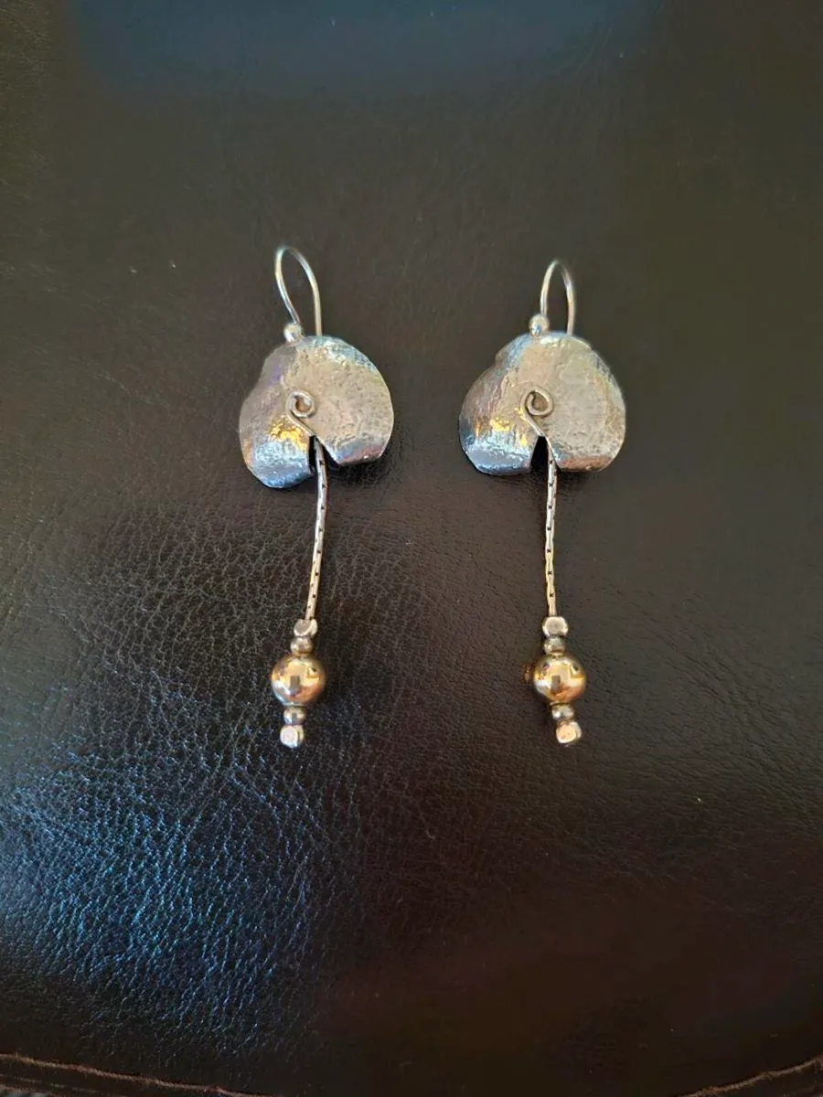 Sterling Silver Drop Celtic Earrings - Image 1