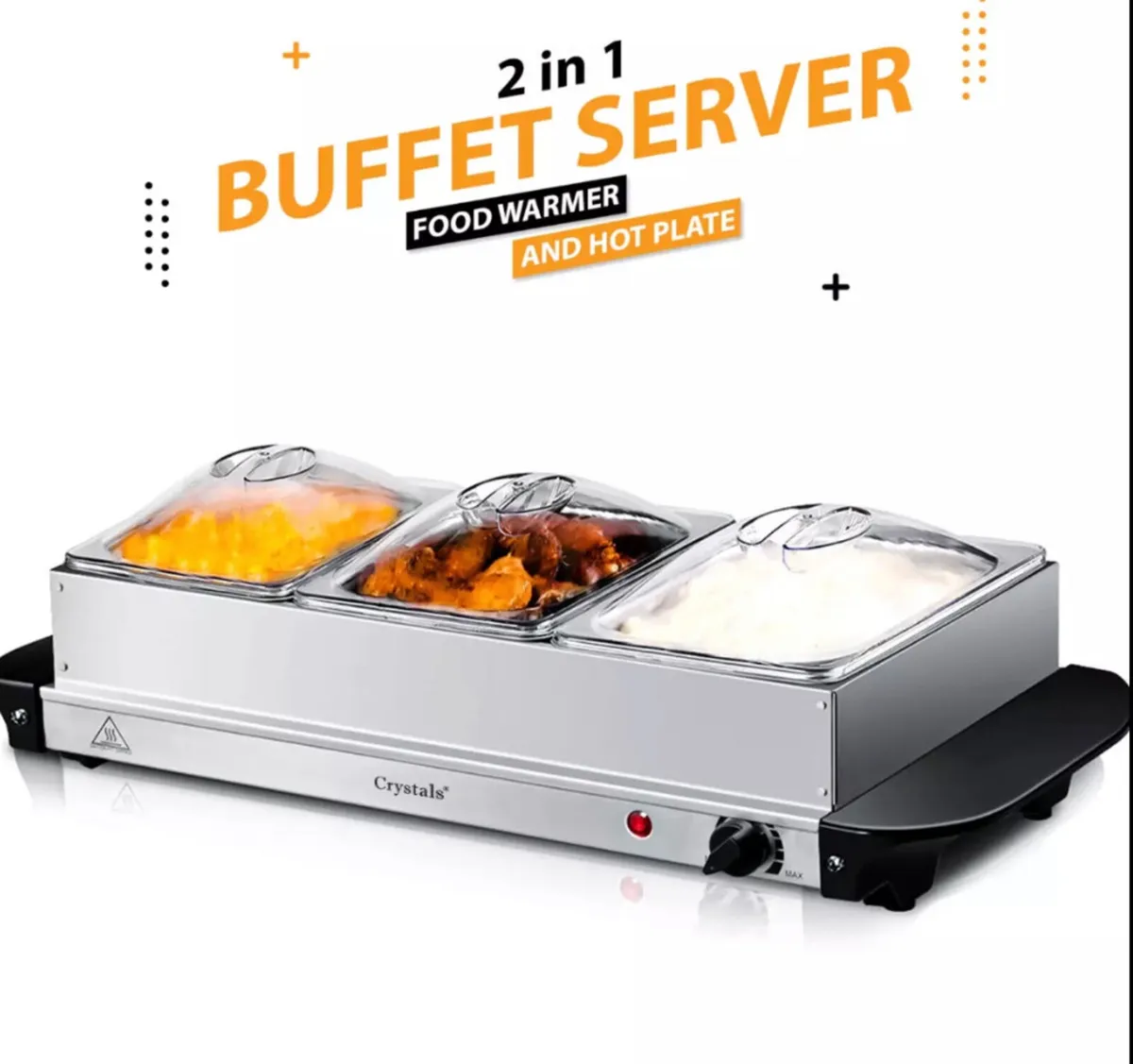 Electric Food Warmer Buffet Server Hot Plate NEW - Image 1