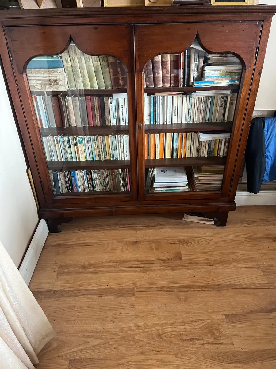 Antique furniture press and tables - Image 1