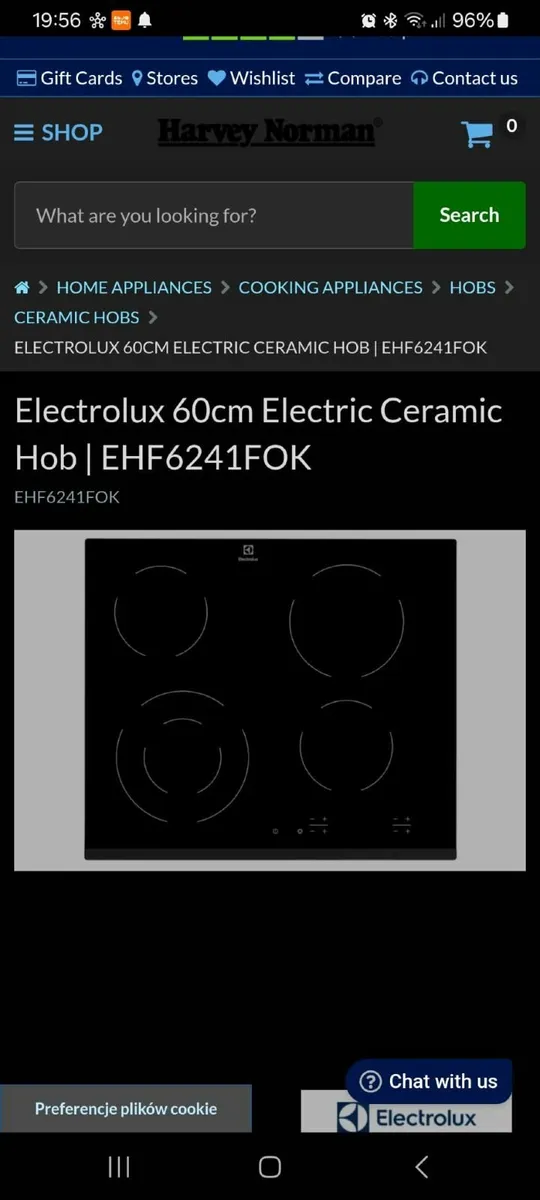 Hob Electrolux 60cm Electric Ceramic