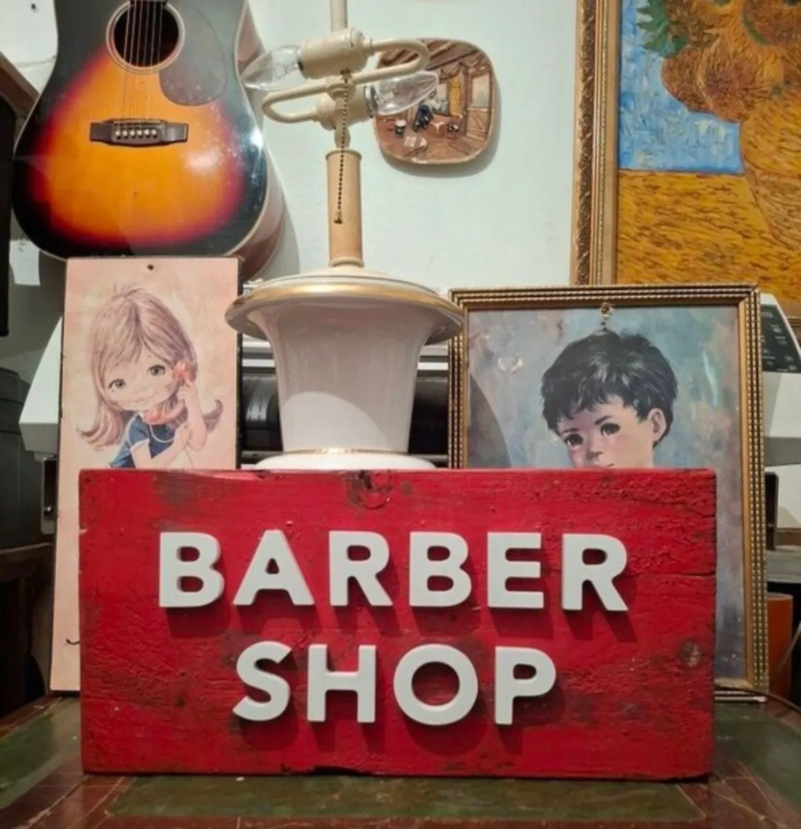 Wooden 3D Barbershop Sign - Image 1