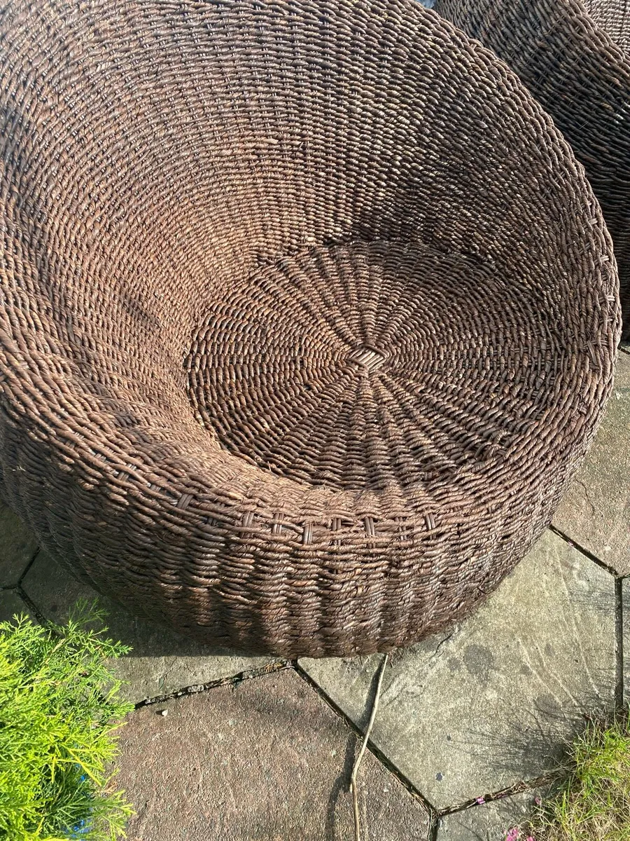 Rattan pod chairs (3 for sale) - Image 3