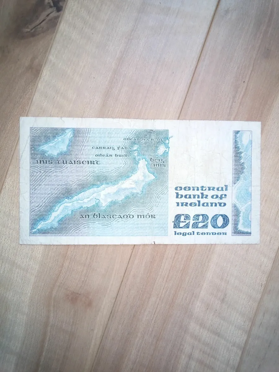 20 punt -  Irish Banknote dated 16/06/1986 - Image 2