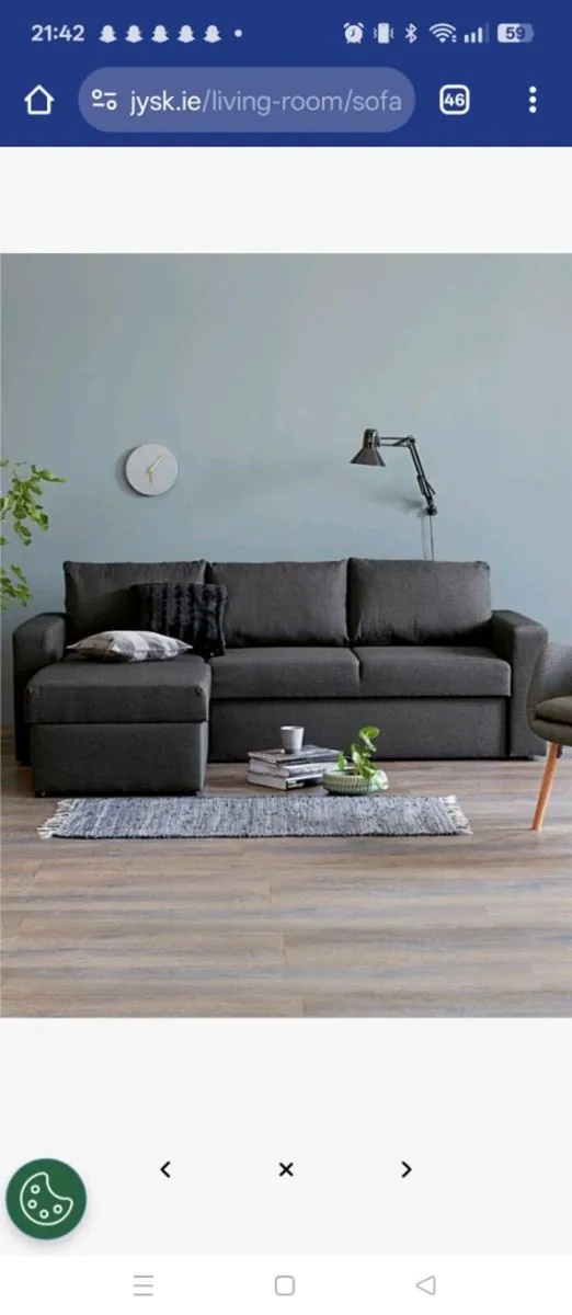 Corner sofa with storage & fold out bed - Image 3