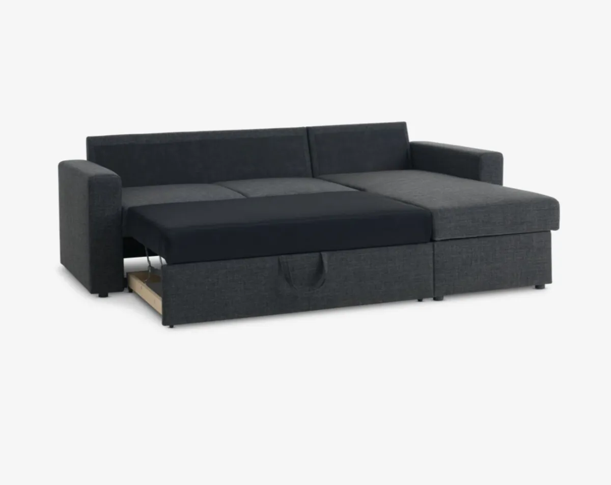 Corner sofa with storage & fold out bed - Image 4