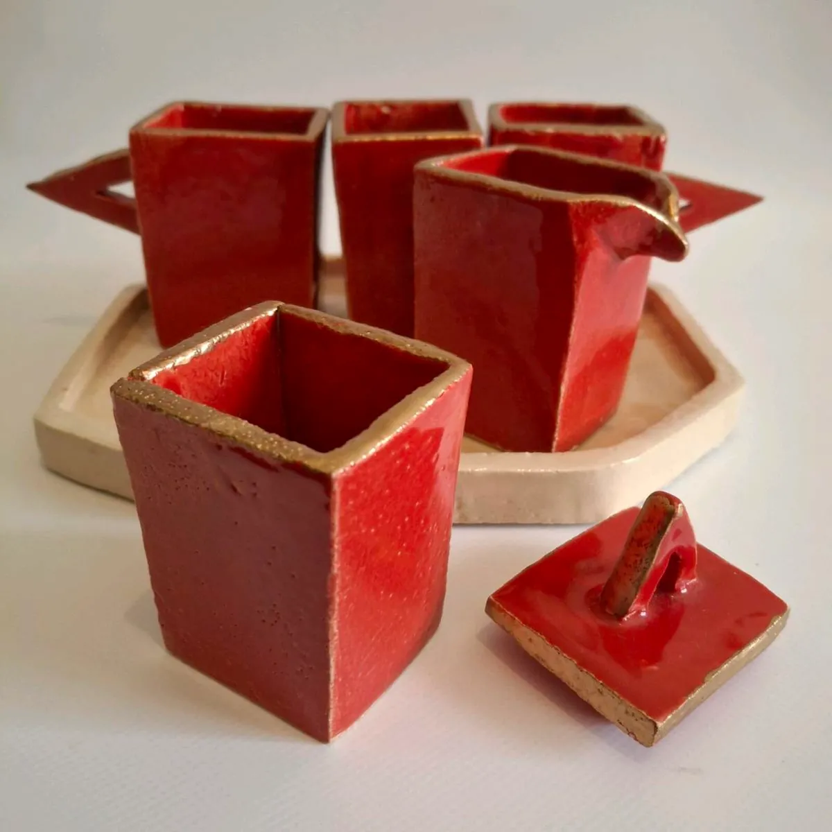 Handmade Pottery Tea Set - Image 2