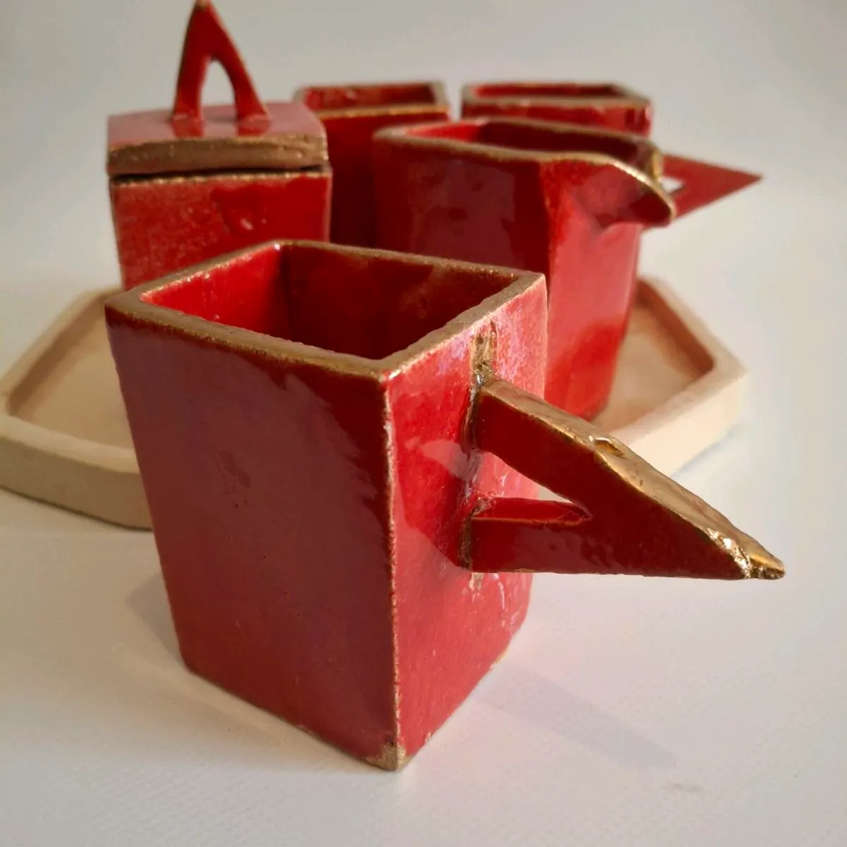 Handmade Pottery Tea Set - Image 3