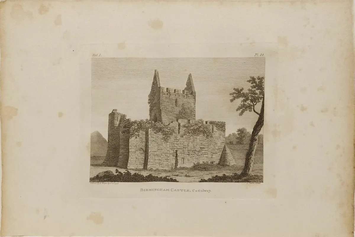Bermingham Castle Galway 1793 Antique Print - Image 1