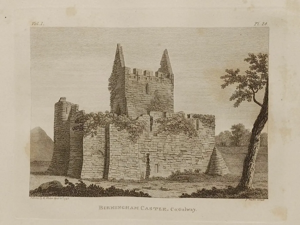 Bermingham Castle Galway 1793 Antique Print - Image 2