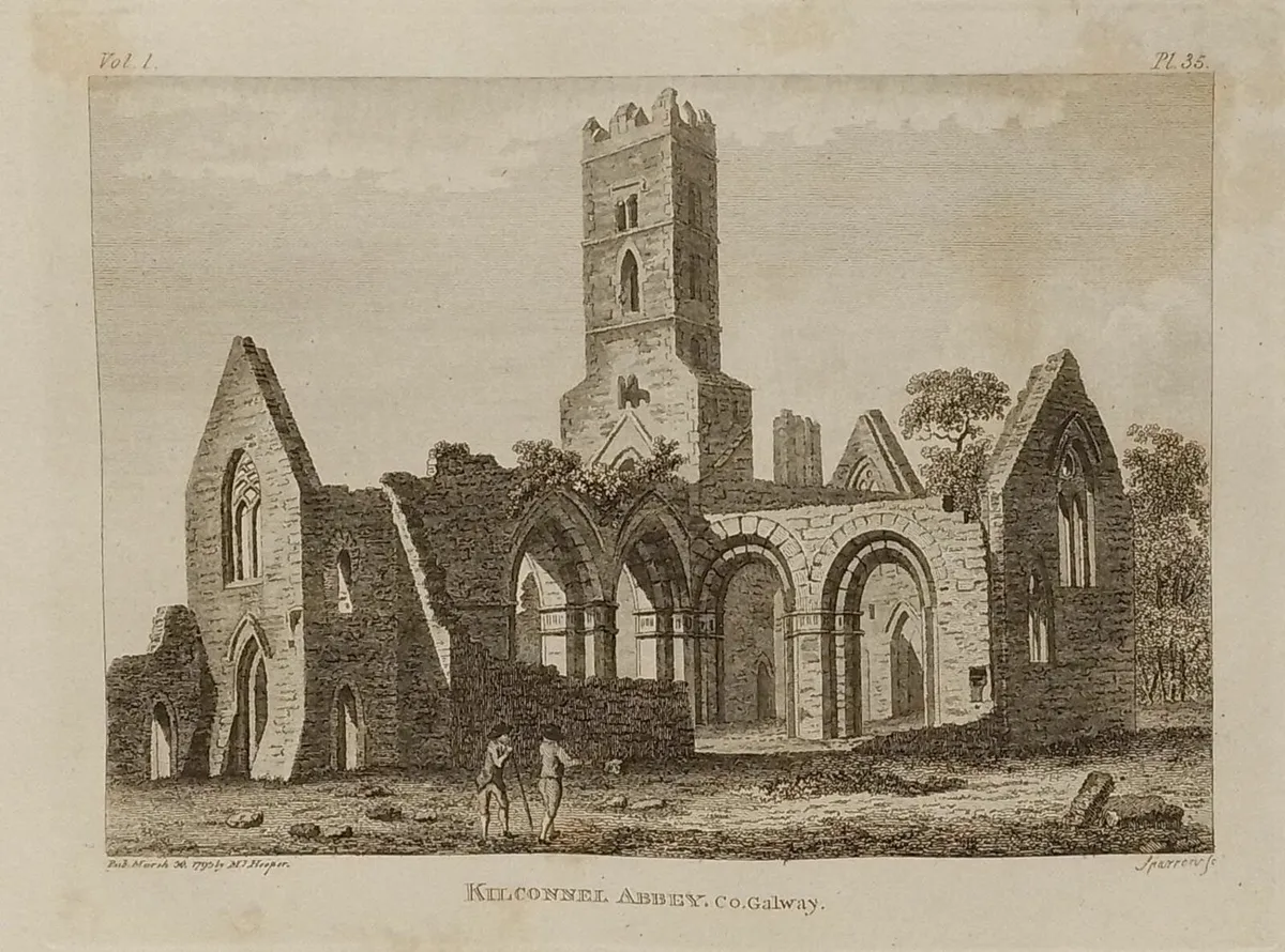 Kilconnel Abbey Galway 1793 Antique Print - Image 2