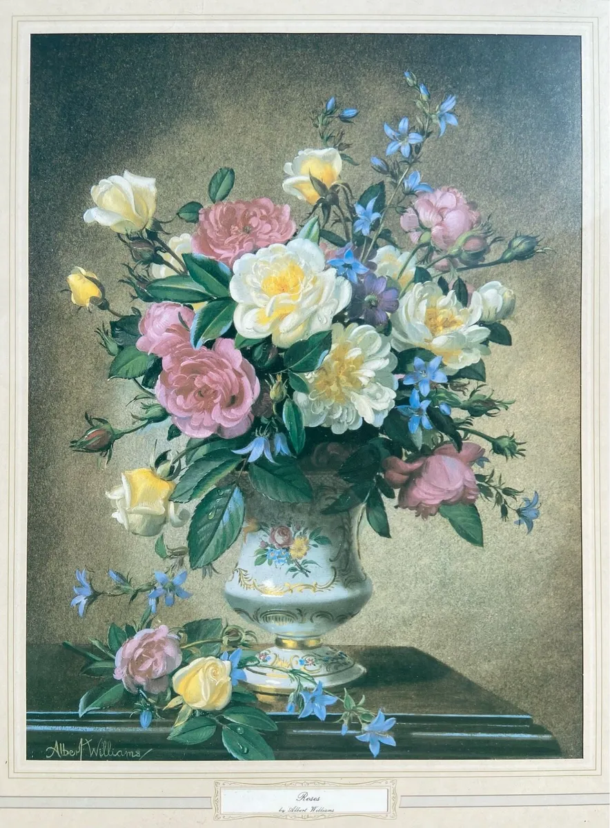 Antique ‘Roses’ Picture Frame - Image 2
