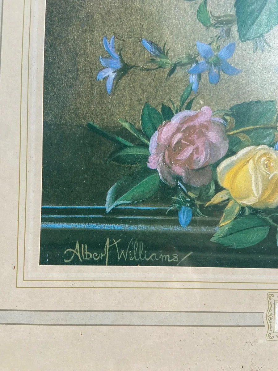 Antique ‘Roses’ Picture Frame - Image 4
