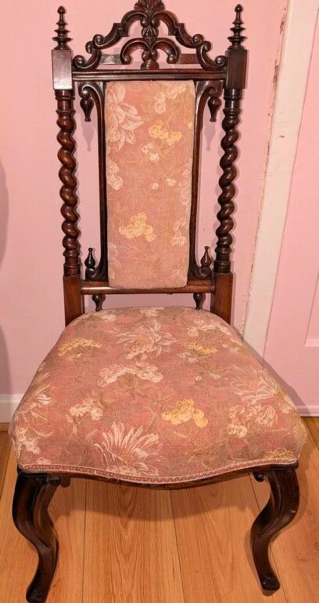 Victorian Mahogany Hall Chair - Image 1