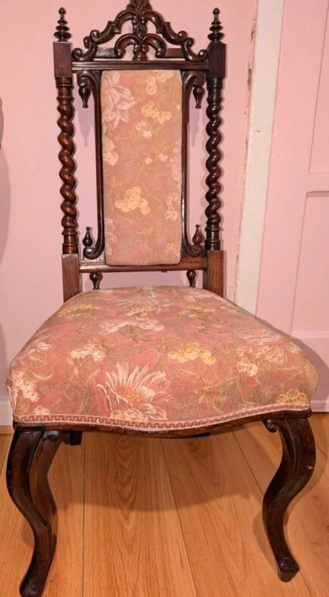 Victorian Mahogany Hall Chair - Image 2