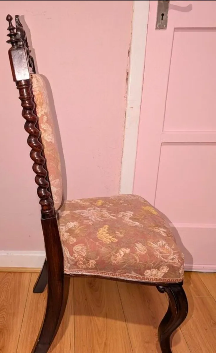 Victorian Mahogany Hall Chair - Image 3