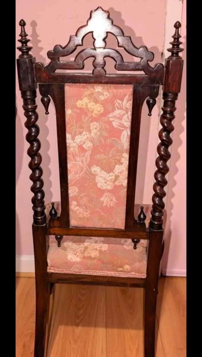 Victorian Mahogany Hall Chair - Image 4