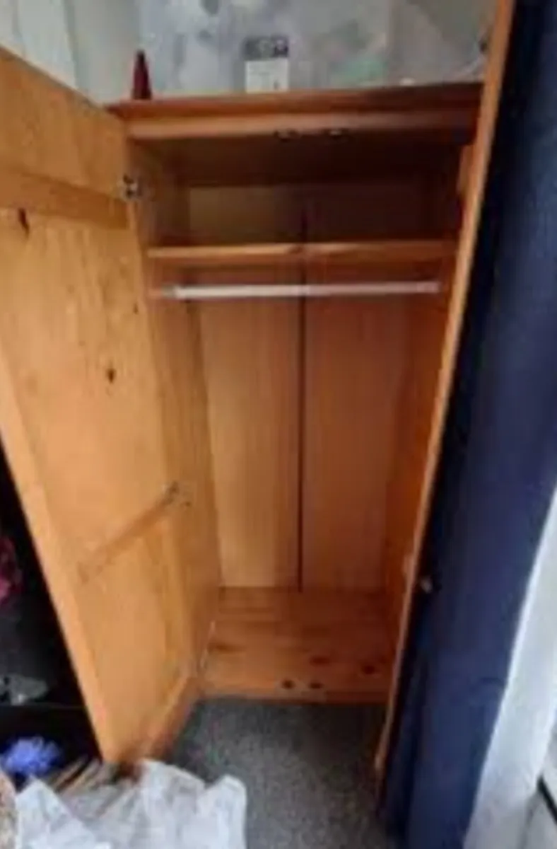 Double pine wardrobe - Image 1
