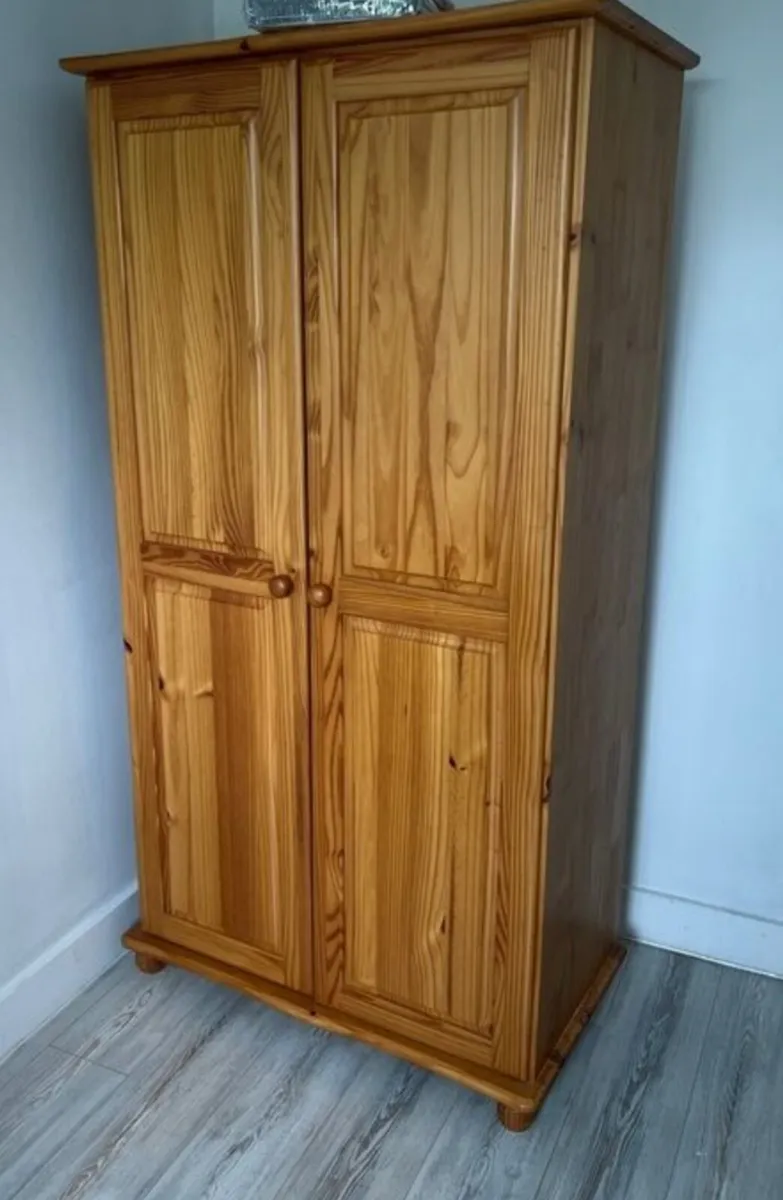 Double pine wardrobe - Image 2